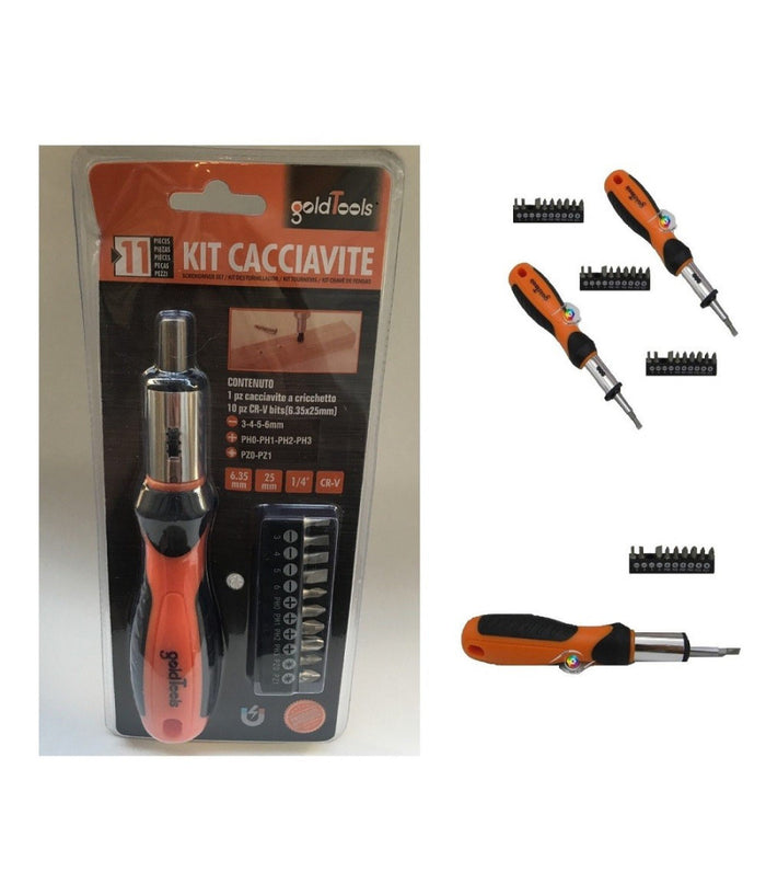 Set Cacciaviti Giraviti A Cricchetto Di Precisione Professionale Da Elettricista         