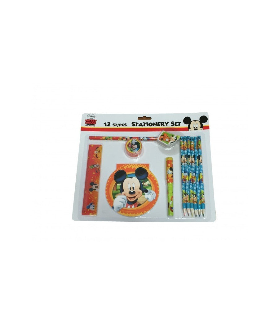 Set Cancelleria Scuola 12 Pezzi Con Personaggi Disney Stationary Set In Blister         