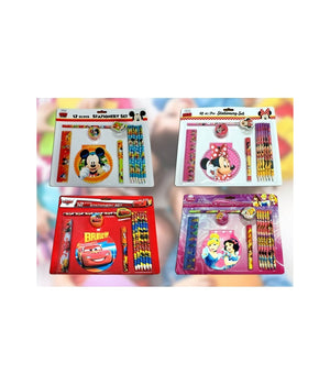 Set Cancelleria Scuola 12 Pezzi Con Personaggi Disney Stationary Set In Blister         