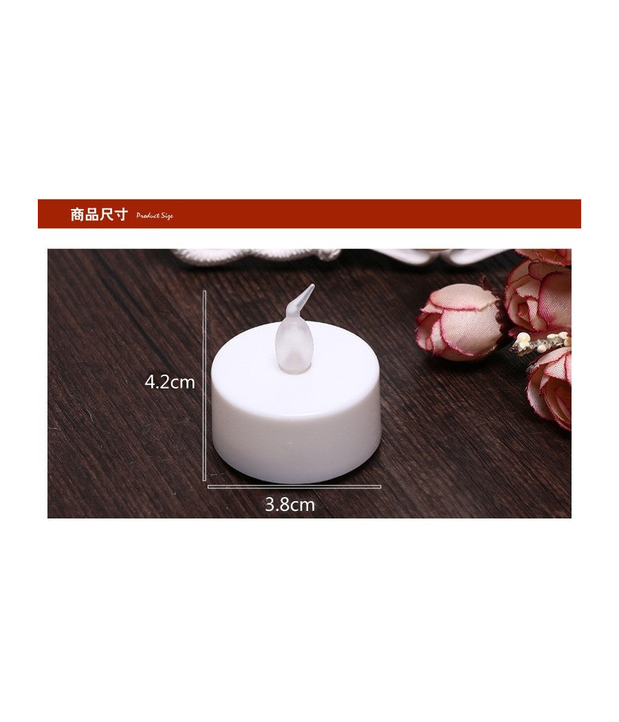 Set Candele Candeline A Batteria Tea Light A Led Multicolore Rgb Effetto Fiamma         