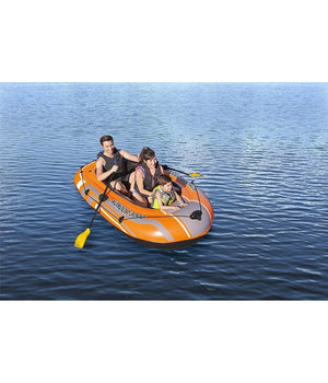 Set Canotto Gommone Kondor 3000 232x115x36cm Con Remi 124 Cm Pompa Manuale 61102         