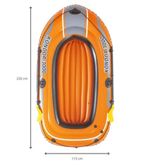 Set Canotto Gommone Kondor 3000 232x115x36cm Con Remi 124 Cm Pompa Manuale 61102         