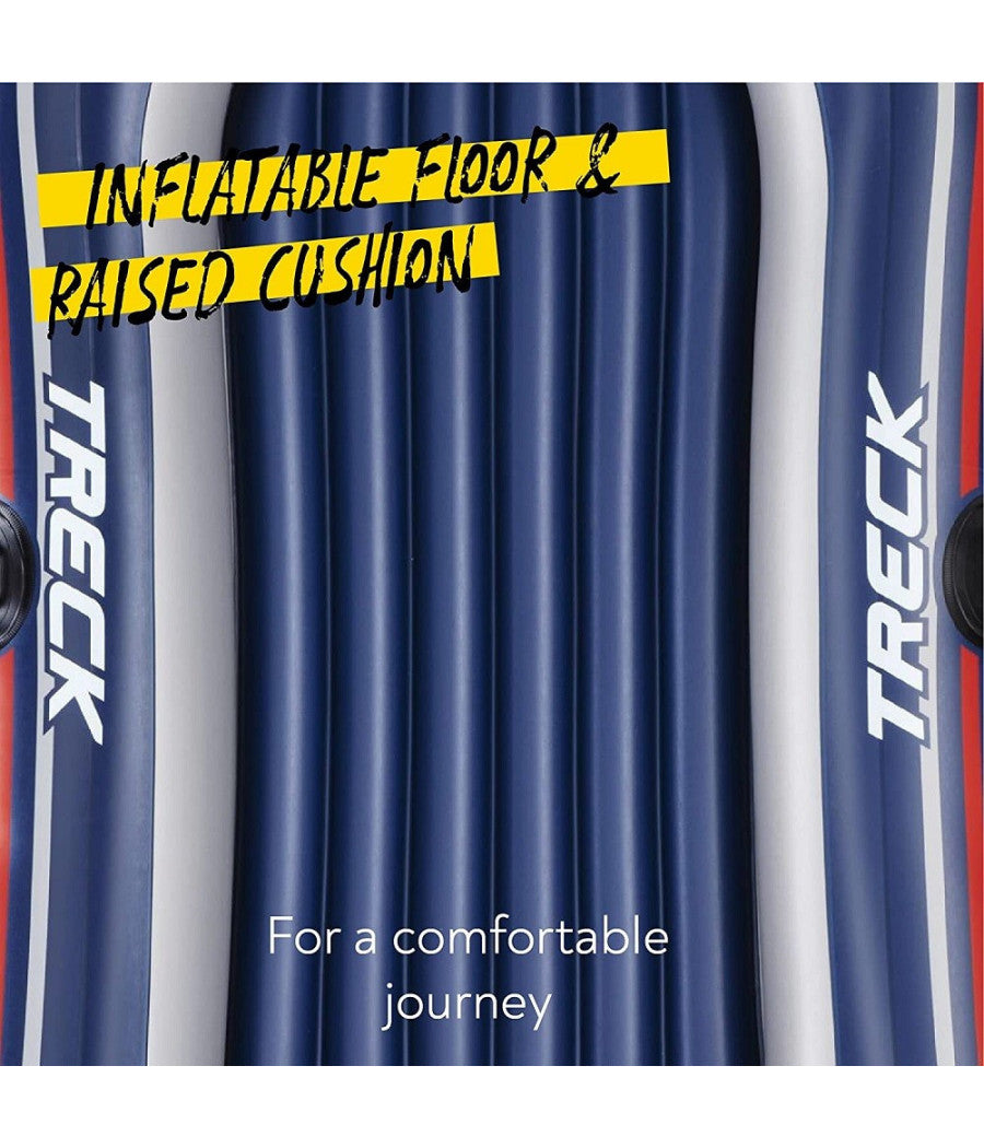 Set Canotto Gonfiabile Gommone Treck X1 228x121x36cm Con Remi Pompa Pedale 61083         