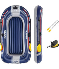 Set Canotto Gonfiabile Gommone Treck X1 228x121x36cm Con Remi Pompa Pedale 61083         