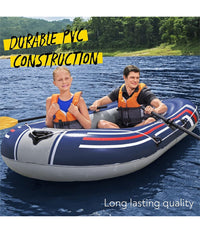 Set Canotto Gonfiabile Gommone Treck X1 228x121x36cm Con Remi Pompa Pedale 61083         