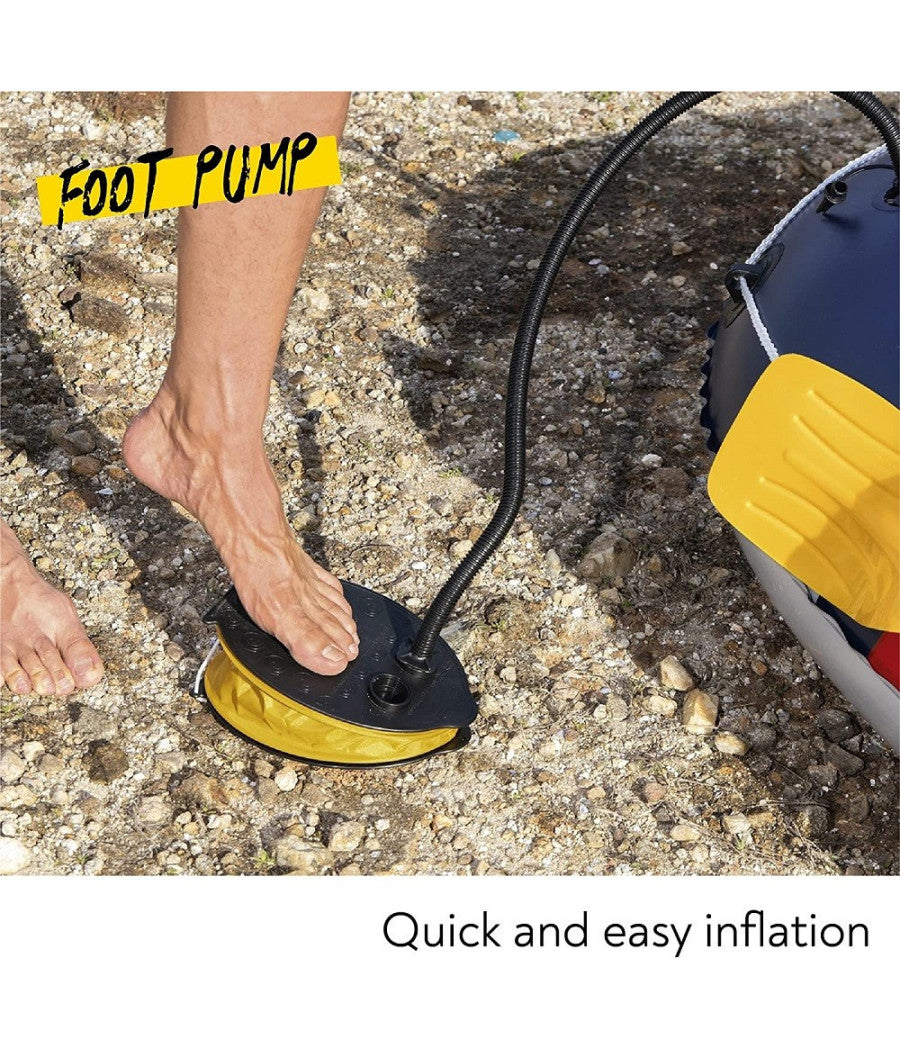 Set Canotto Gonfiabile Gommone Treck X1 228x121x36cm Con Remi Pompa Pedale 61083         