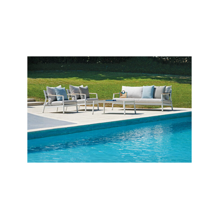 Set cassis MOIA in alluminio bianco e teak bianco