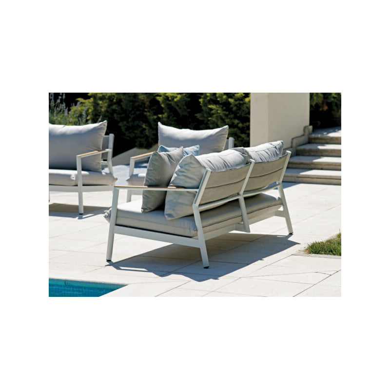 Set cassis MOIA in alluminio bianco e teak bianco