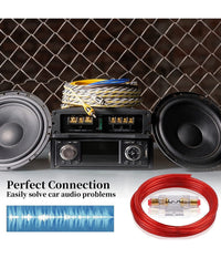 Set Cavi Per Amplificatori Auto 8ga Cablaggio Amplificatore Subwoofer Audio Amp         
