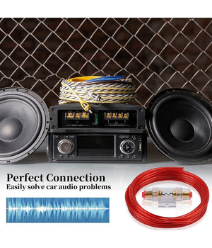Set Cavi Per Amplificatori Auto 8ga Cablaggio Amplificatore Subwoofer Audio Amp         