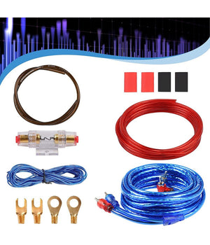 Set Cavi Per Amplificatori Auto 8ga Cablaggio Amplificatore Subwoofer Audio Amp         