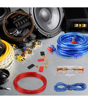 Set Cavi Per Amplificatori Auto 8ga Cablaggio Amplificatore Subwoofer Audio Amp         