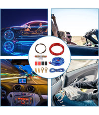 Set Cavi Per Amplificatori Auto 8ga Cablaggio Amplificatore Subwoofer Audio Amp         