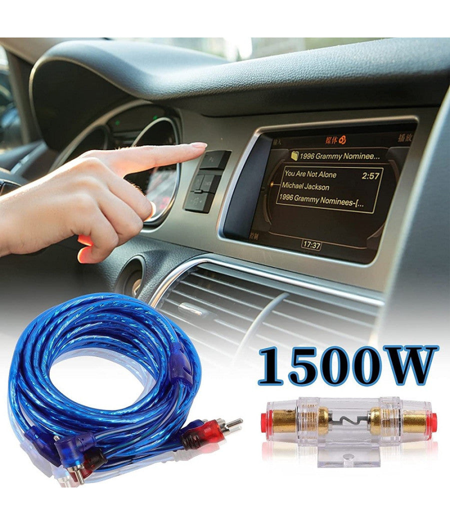 Set Cavi Per Amplificatori Auto 8ga Cablaggio Amplificatore Subwoofer Audio Amp         