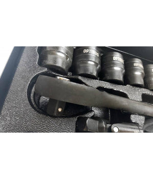 Set Chiavi A Bussola 24 Pezzi Con Cricchetto Reversibile 1/2'' Prolunghe Valigia         