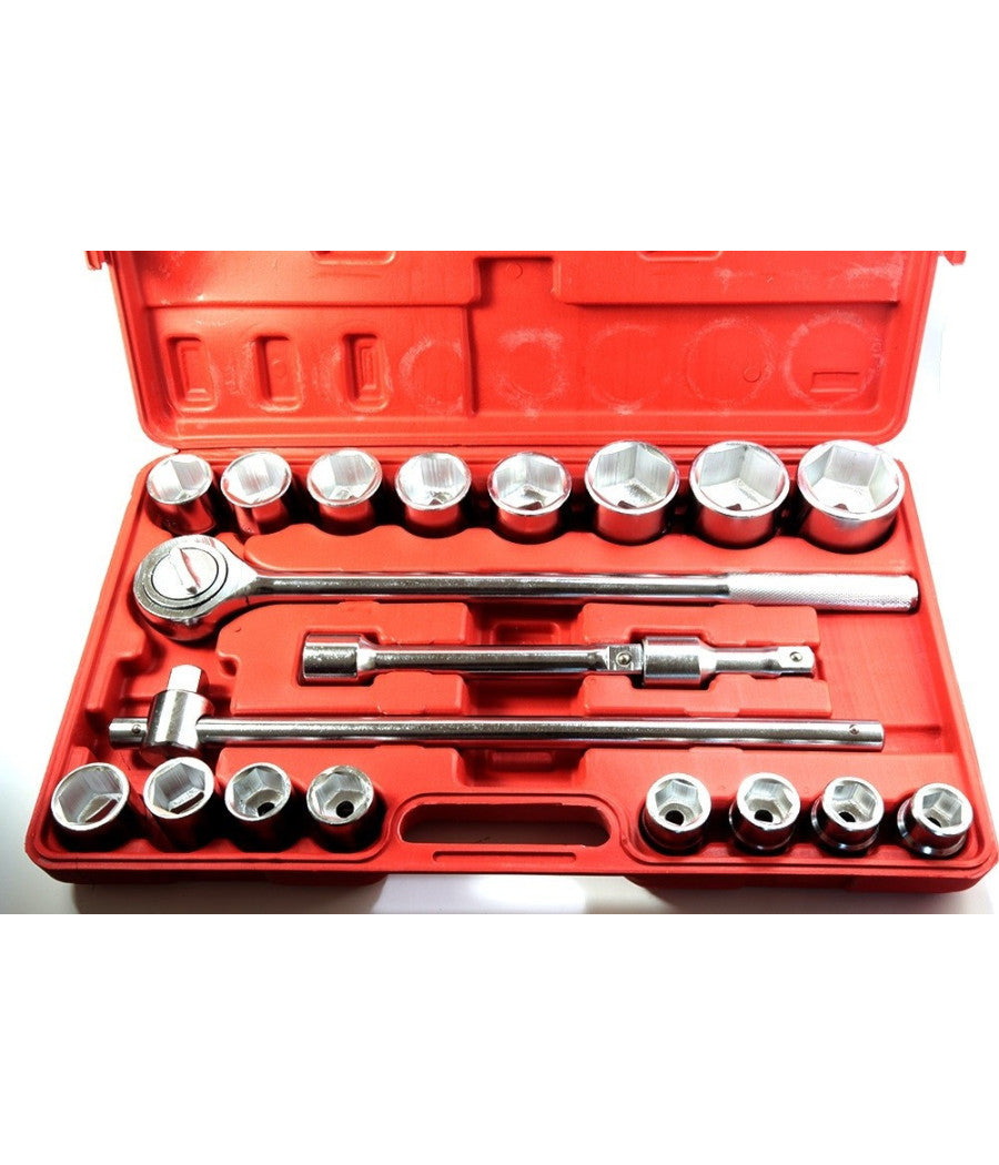 Set Chiavi A Bussola 3/4 21 Pz. 19-50mm Per Camion E Trattori Chrome Vanadium         