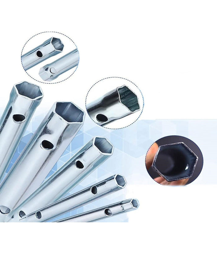Set Chiavi A Tubo 6-22mm Esagonali 10pz Chiavini Tubolari Leva A T Idraulica         
