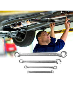 Set Chiavi Combinate Doppia Testa Torx Femmina 4pz Misure Da E6-e24 Dritte 01004         