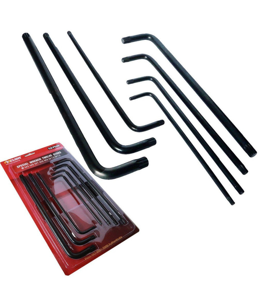 Set Chiavi Xzn Millerighe A L Chiave Spline Extra Lunghe M5 M6 M7 M8 M9 M10 M12         