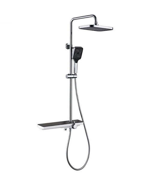Set Colonna Doccia Saliscendi Con Miscelatore Rubinetto Soffione E Doccetta Muro         