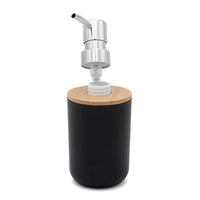 Set completo accessori bagno da appoggio in abs nero e bambù Surf