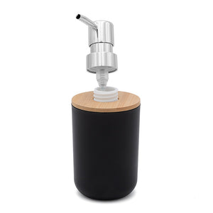 Set completo accessori bagno da appoggio in abs nero e bambù Surf