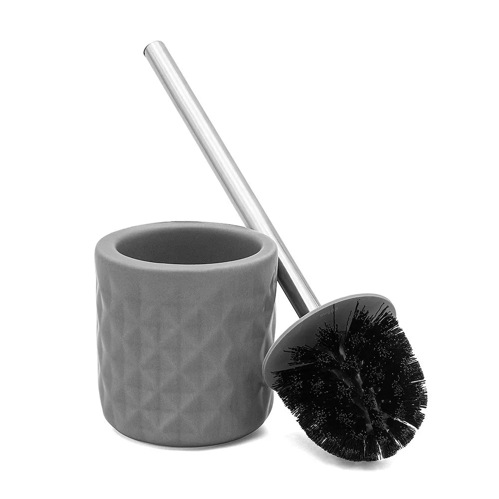 Set completo accessori bagno grigio in ceramica Cristal