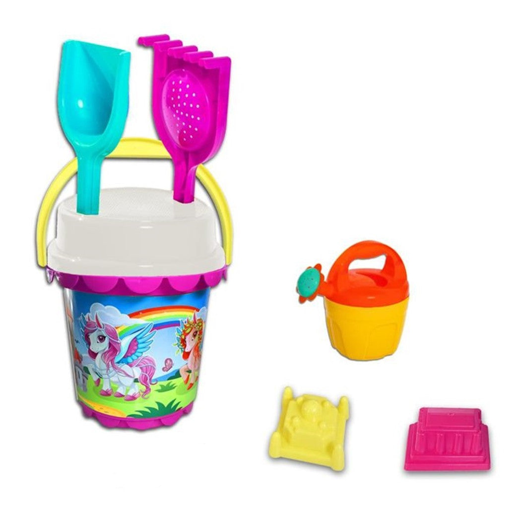 Trade Shop - Set Completo Secchiello Accessori Giochi Mare Bambini Con Grafica 26x48cm 114411 -