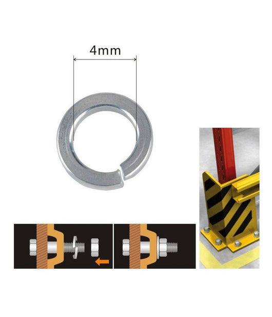 Set Confezione 44 Gr. Rondelle Elastiche In Acciaio Rondella Diametro 4 Mm 90833         
