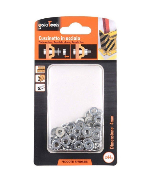 Set Confezione 44gr Rondelle Piane Piatte Cuscinetto In Acciaio Diam. 4 Mm 90827         