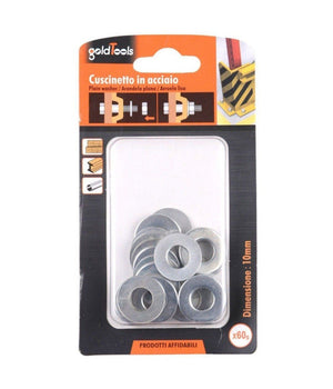 Set Confezione 60gr Rondelle Piane Piatte Cuscinetto In Acciaio Diam. 10mm 90831         