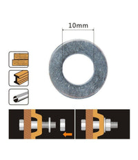 Set Confezione 60gr Rondelle Piane Piatte Cuscinetto In Acciaio Diam. 10mm 90831         