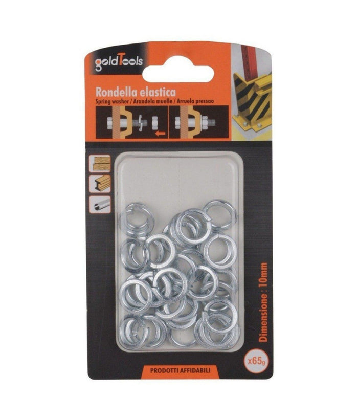 Set Confezione 65gr. Rondelle Elastiche In Acciaio Rondella Diametro 10 Mm 90837         
