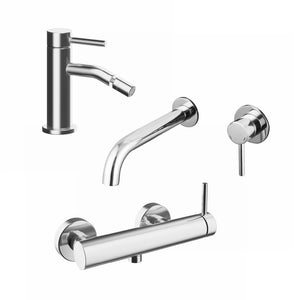 Set miscelatori: lavabo ad incasso bidet senza scarico ed esterno doccia cromato | Bette