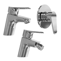 Set miscelatore lavabo, bidet ed incasso doccia monocomando in ottone cromato | Judy
