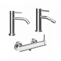 Set miscelatori: lavabo bidet senza scarico ed esterno doccia cromato | Bette