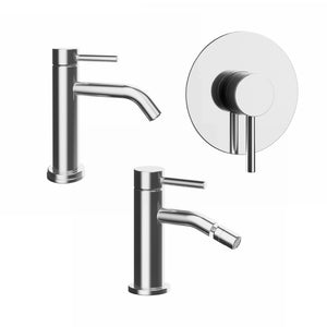Set miscelatori: lavabo bidet senza scarico e incasso doccia monocomando cromato | Bette