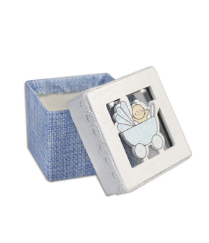 Set Cubo Rosa Porta Confetti Con Carrozzino Bomboniera X Nascita Battesimo Bimbo         