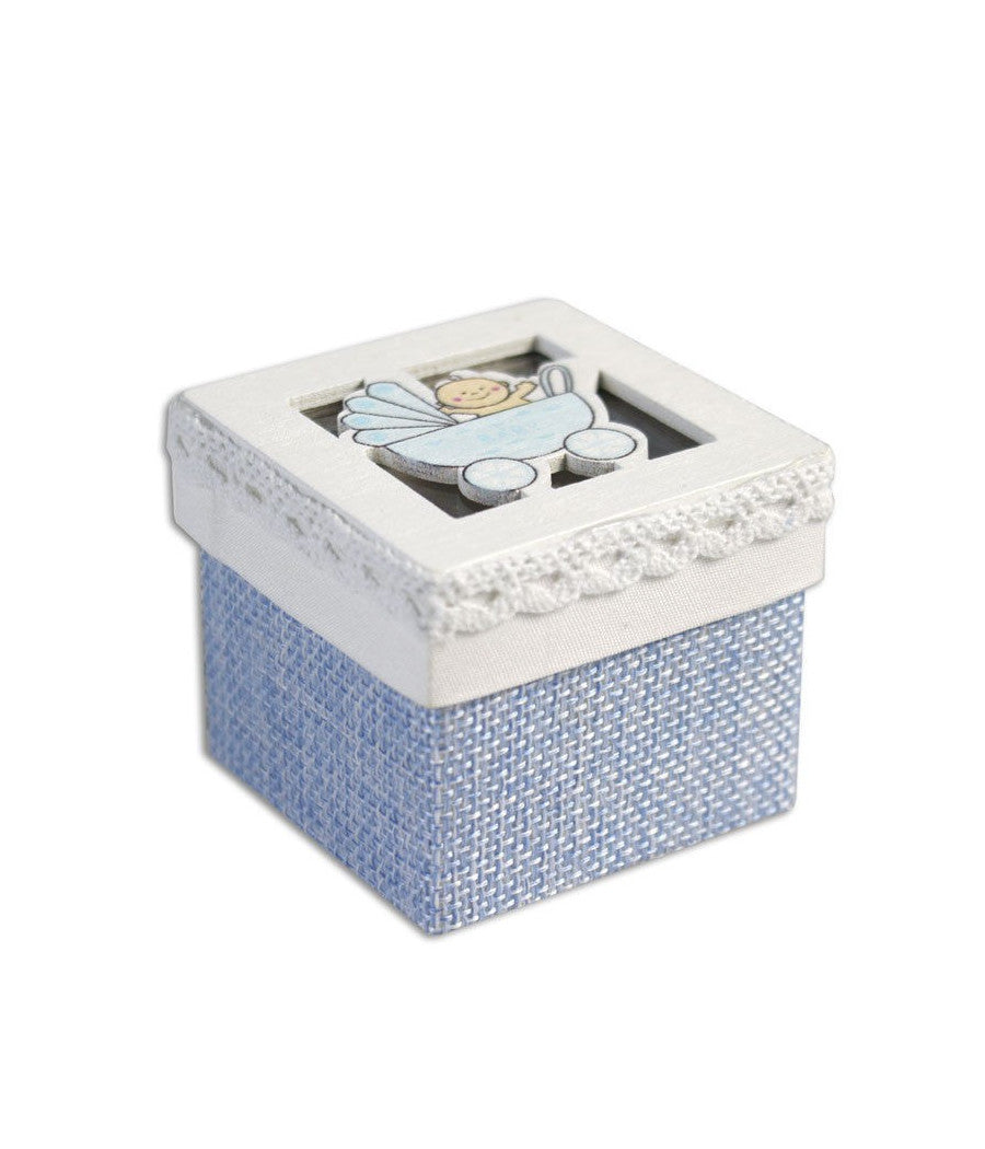 Set Cubo Rosa Porta Confetti Con Carrozzino Bomboniera X Nascita Battesimo Bimbo         