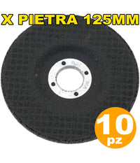 Set Da 10 Pezzi Disco Dischi In Pietra Per Flex Smerigliatrice Diametro 125 Mm         