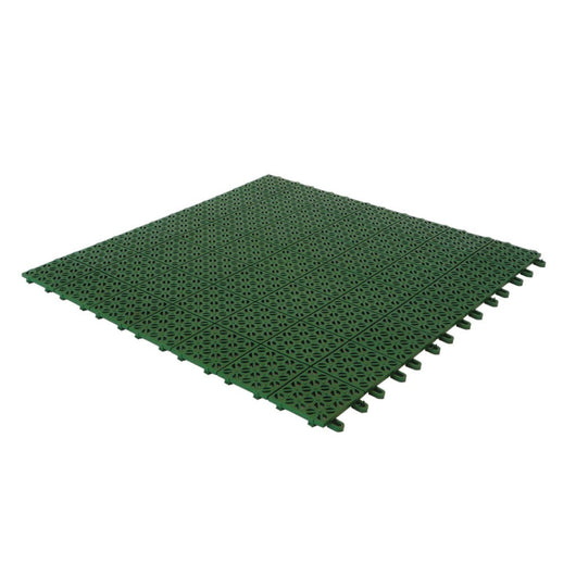 Set da 20 Piastrelle in Plastica Flessibili Drenanti 55,5 x 55,5 cm da Esterno Giardino 6,2 m2 colore: Verde