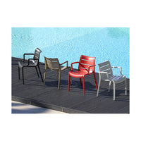 SET DA 4 SEDIA SUNSET TECNOPOLIMERO SCAB DESIGN MADE IN ITALY - Antracite 81