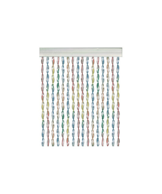 Set da 4 Tende Gocciola a perline in PVC 140x230cm 112 fili multicolor