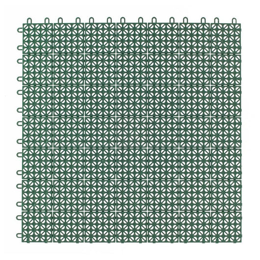 Set da 50 Piastrelle in Plastica Flessibili Drenanti 55,5 x 55,5 cm da Esterno Giardino 15,4 m2 colore:Nero