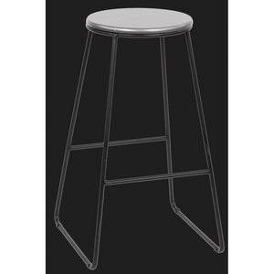 SET DA 7 SGABELLO MDF ACHELOR ROTONDO GRIGIO