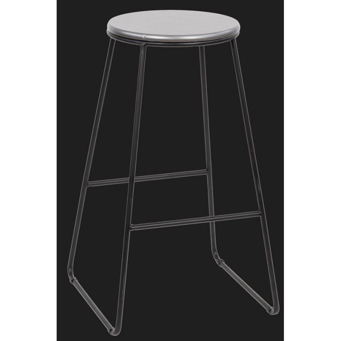 SET DA 7 SGABELLO MDF ACHELOR ROTONDO GRIGIO