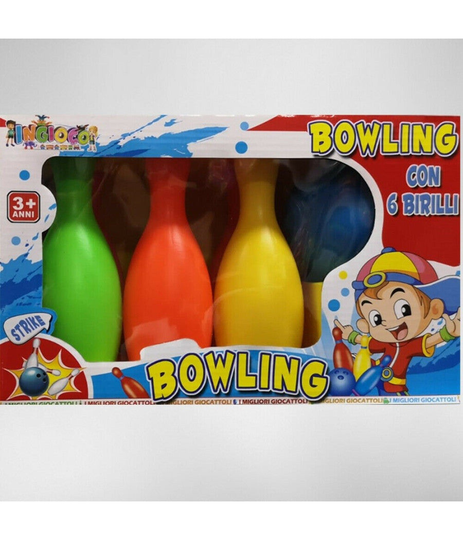 Set Da Bowling Per Bambini Con 6 Birilli Regalo Di Natale Giocattolo Gioco         