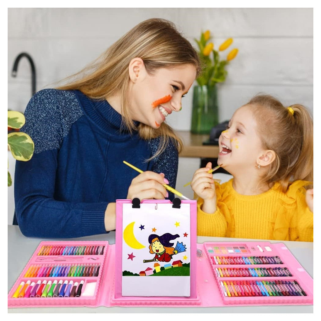 Trade Shop - Set Da Colorare Da 208 Pz Astuccio Per Pittura Scatola Di Colori Regalo Per Bambini -