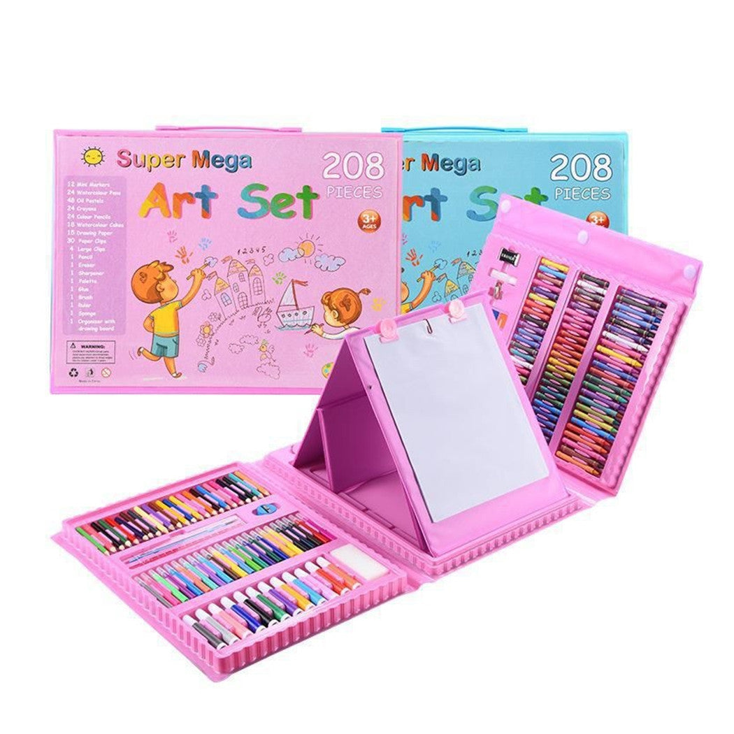 Trade Shop - Set Da Colorare Da 208 Pz Astuccio Per Pittura Scatola Di Colori Regalo Per Bambini -
