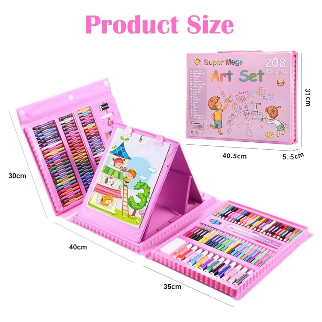 Trade Shop - Set Da Colorare Da 208 Pz Astuccio Per Pittura Scatola Di Colori Regalo Per Bambini -